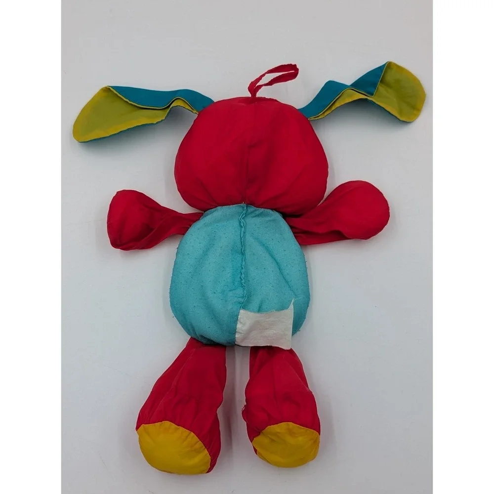 Playskool Water Pets Red Puppy Dog Duck‎ Bath Tub Toy Parachute Nylon 1988 VTG